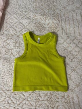 neon green tank top